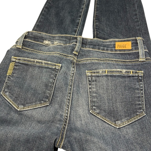 Paige Verdugo Ankle Cropped Raw Step Hem Jeans Sz 25 - Picture 10 of 15